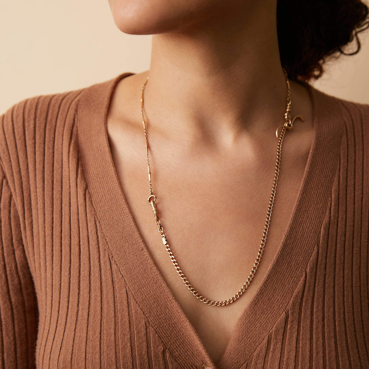 Alternative Style Watch Fob Necklace