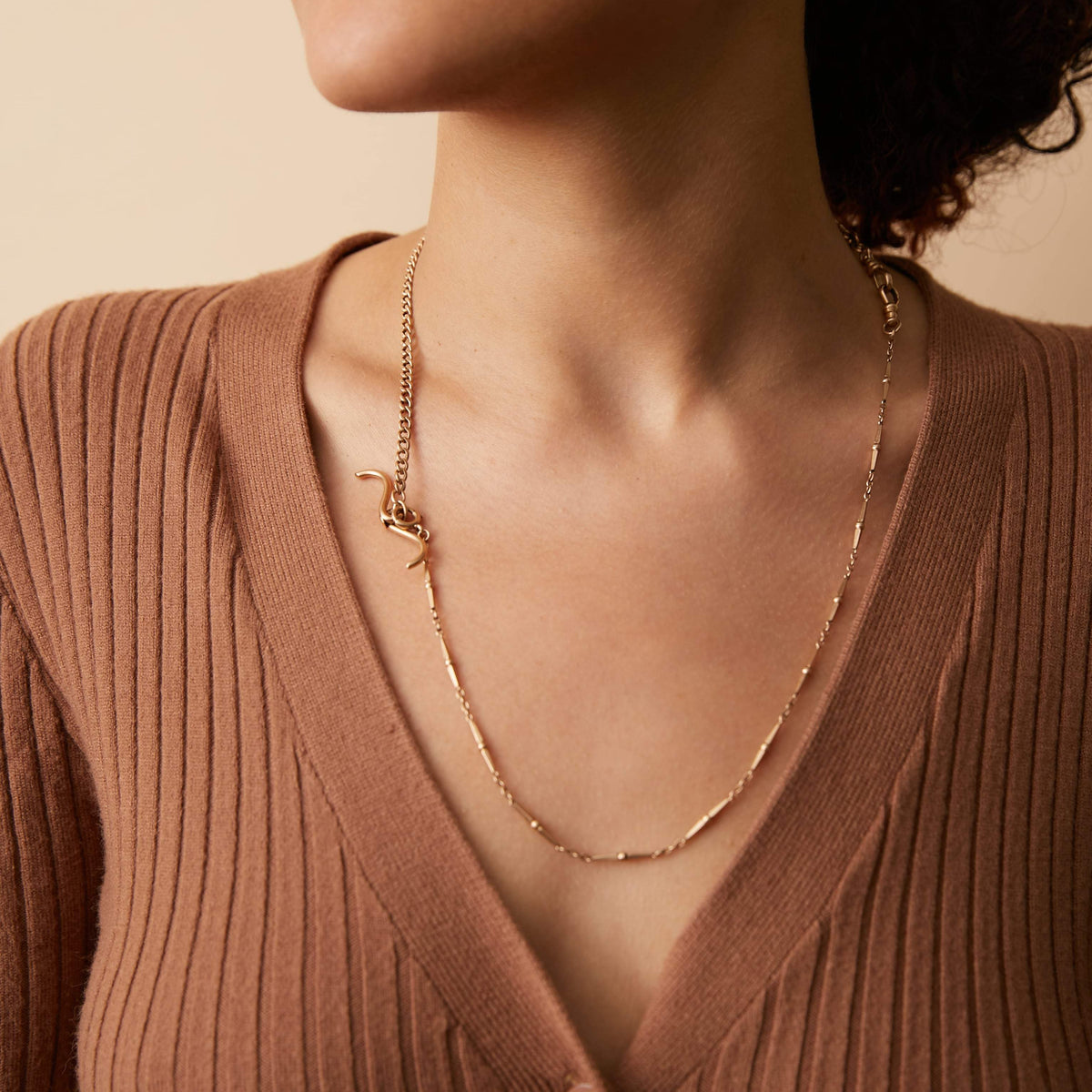 Styled Vintage Watch Fob Necklace