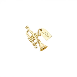 Vintage New Orleans Jazz Trumpet Charm by Fewer Finer