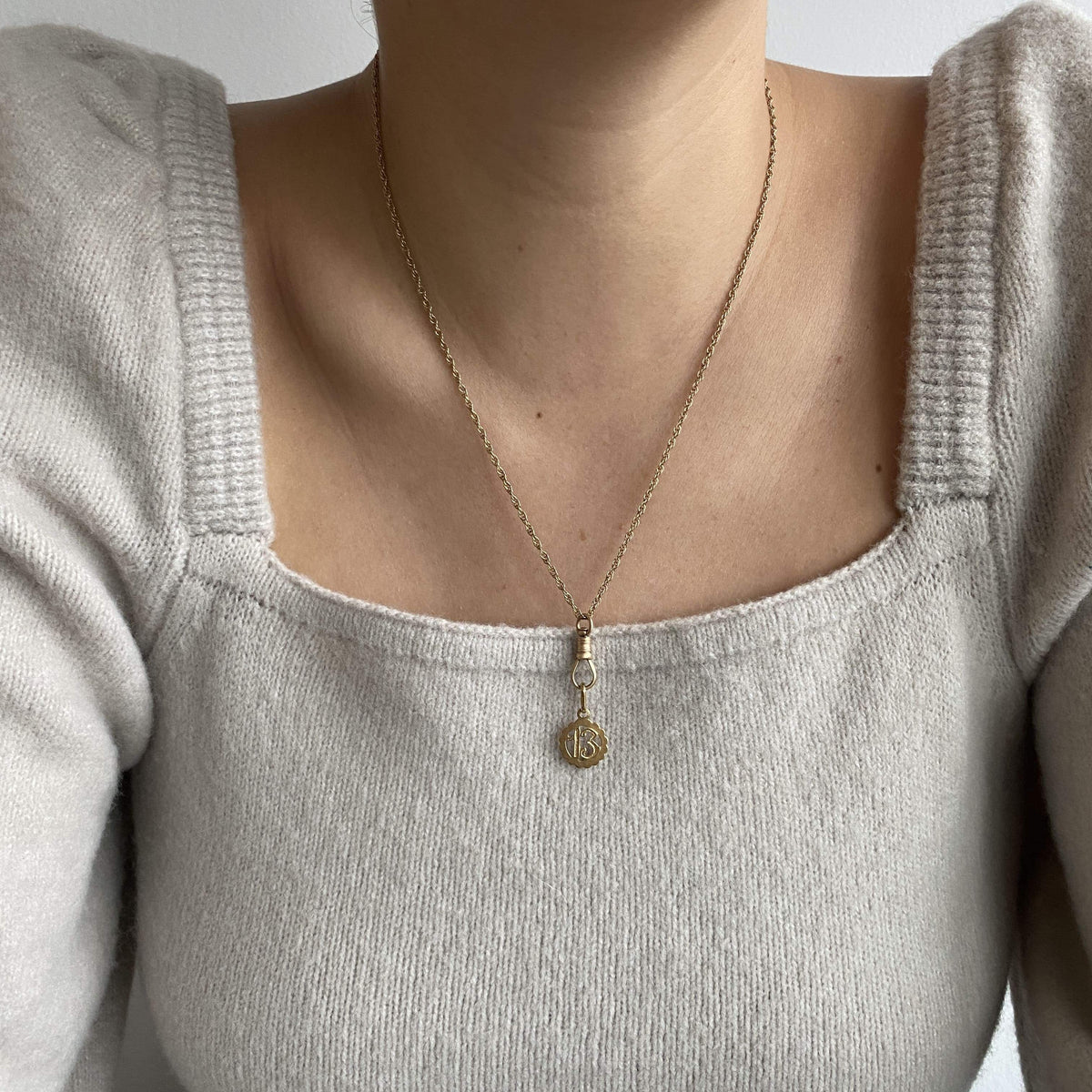 Vintage Number 13 Charm for Women