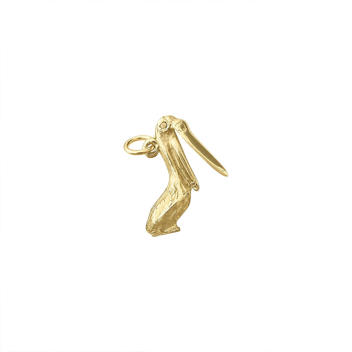 Vintage Pelican Beach Coastal Bird Charm with Open Beak