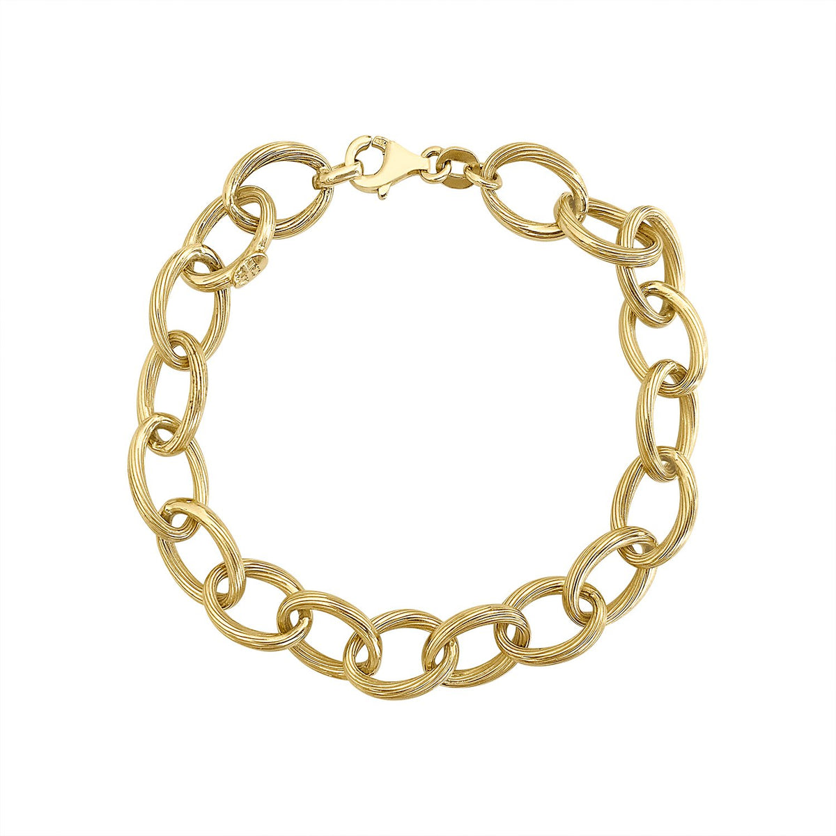 Vintage Piped Link Chain Bracelet for Women