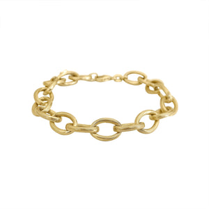 Vintage Piped Link Chain Bracelet by Fewer Finer