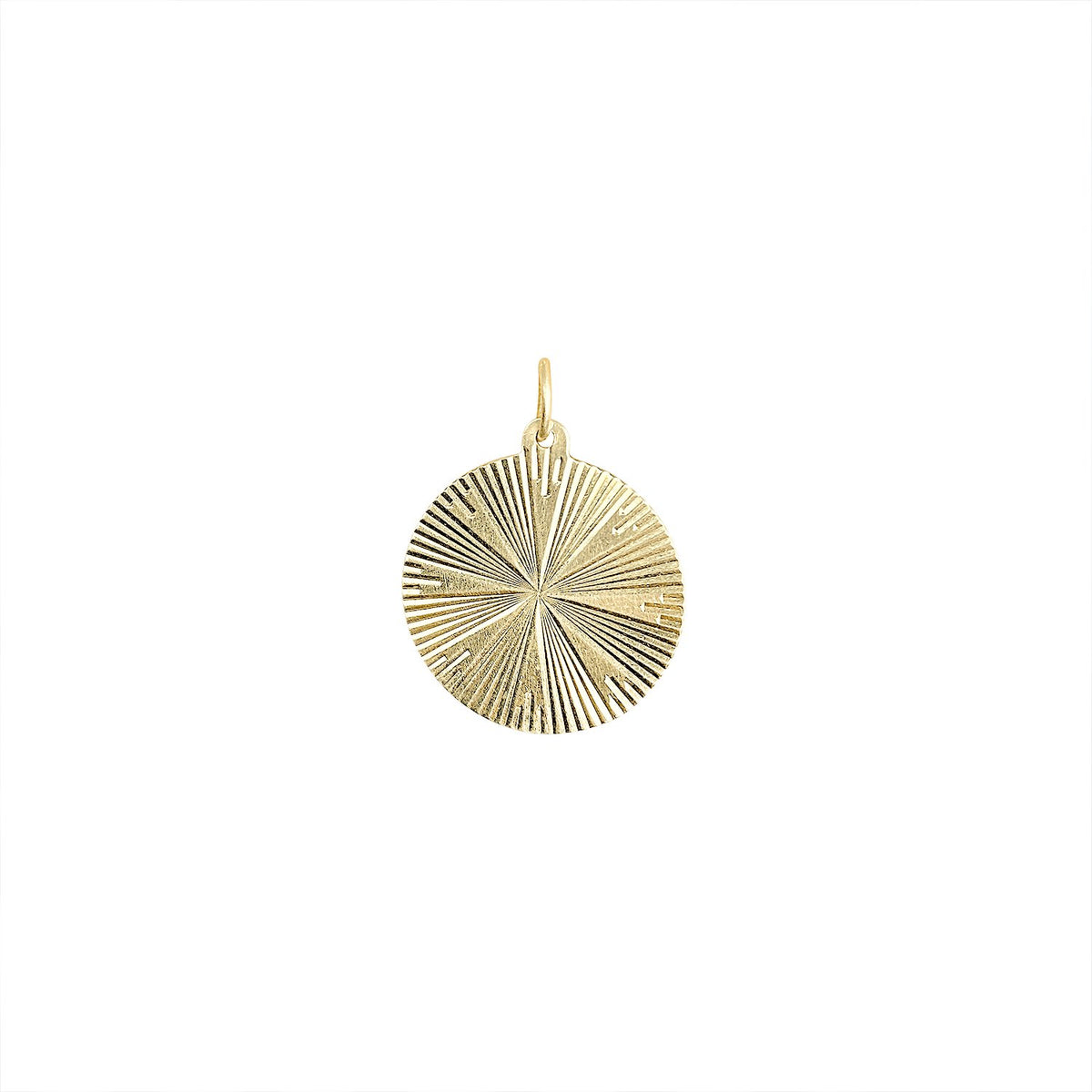 Vintage Radiant Arrow Circle Charm by Fewer Finer