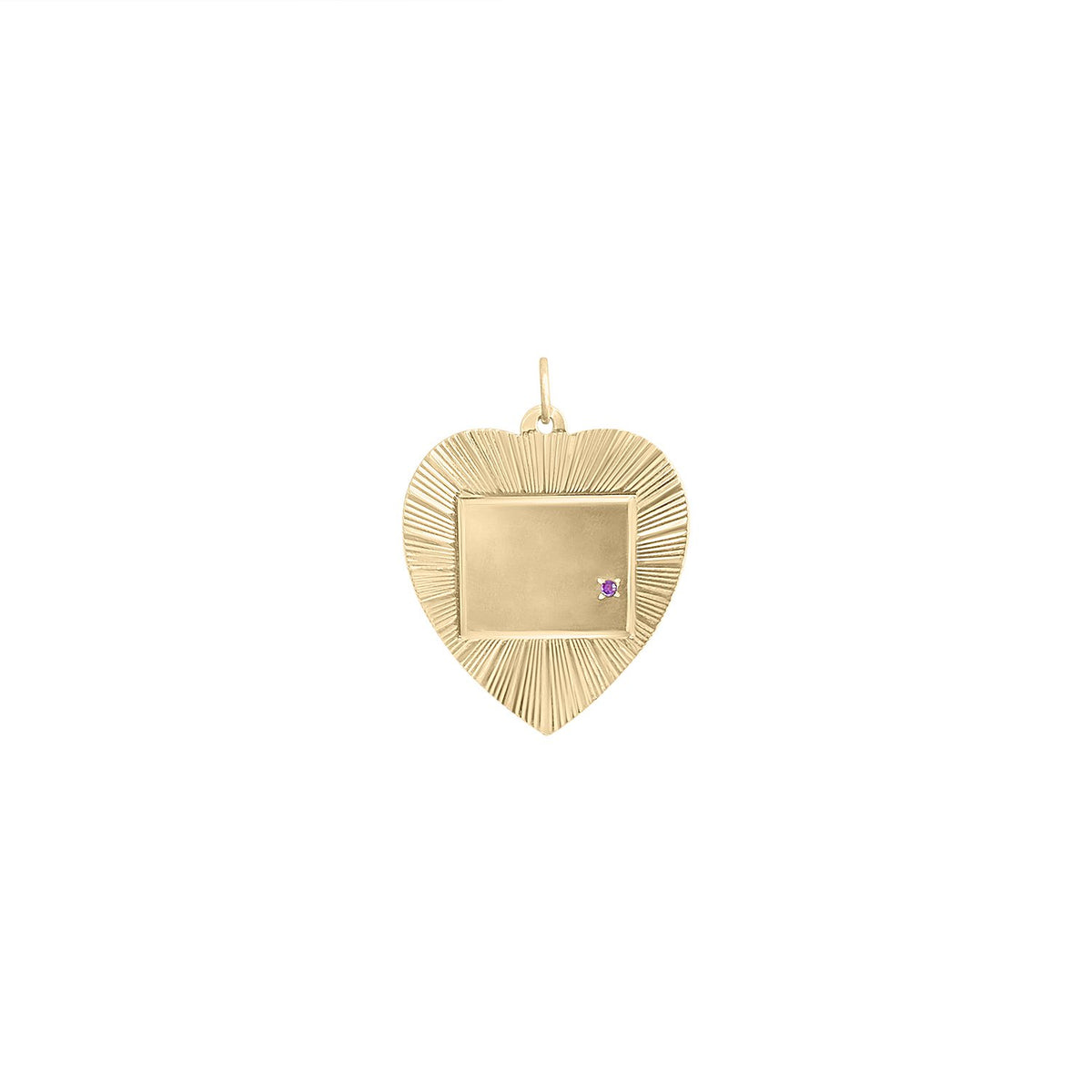 Vintage Radiant Framed Heart Charm by Fewer Finer