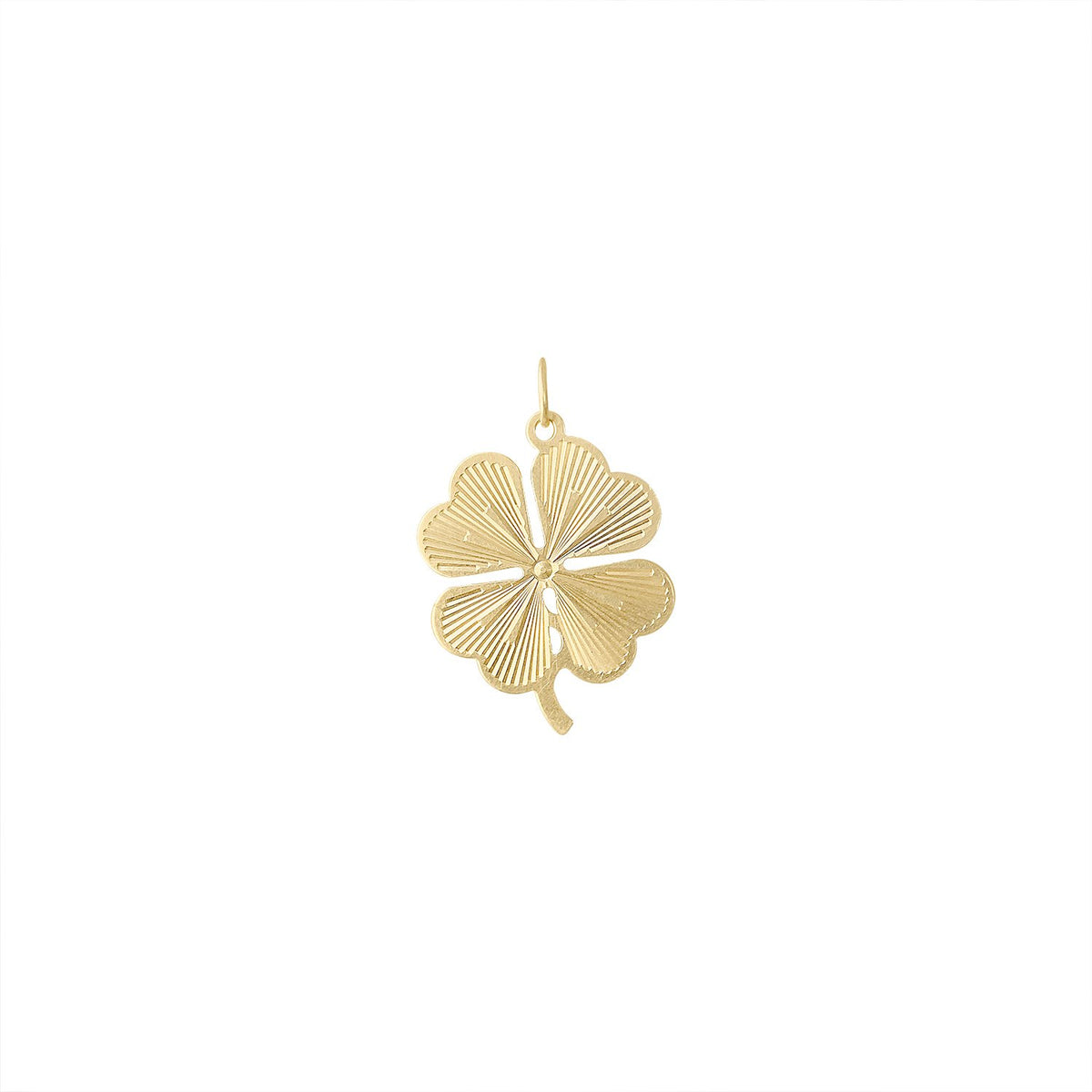 Vintage Radiant Large 4 Leaf Clover Charm by Fewer Finer