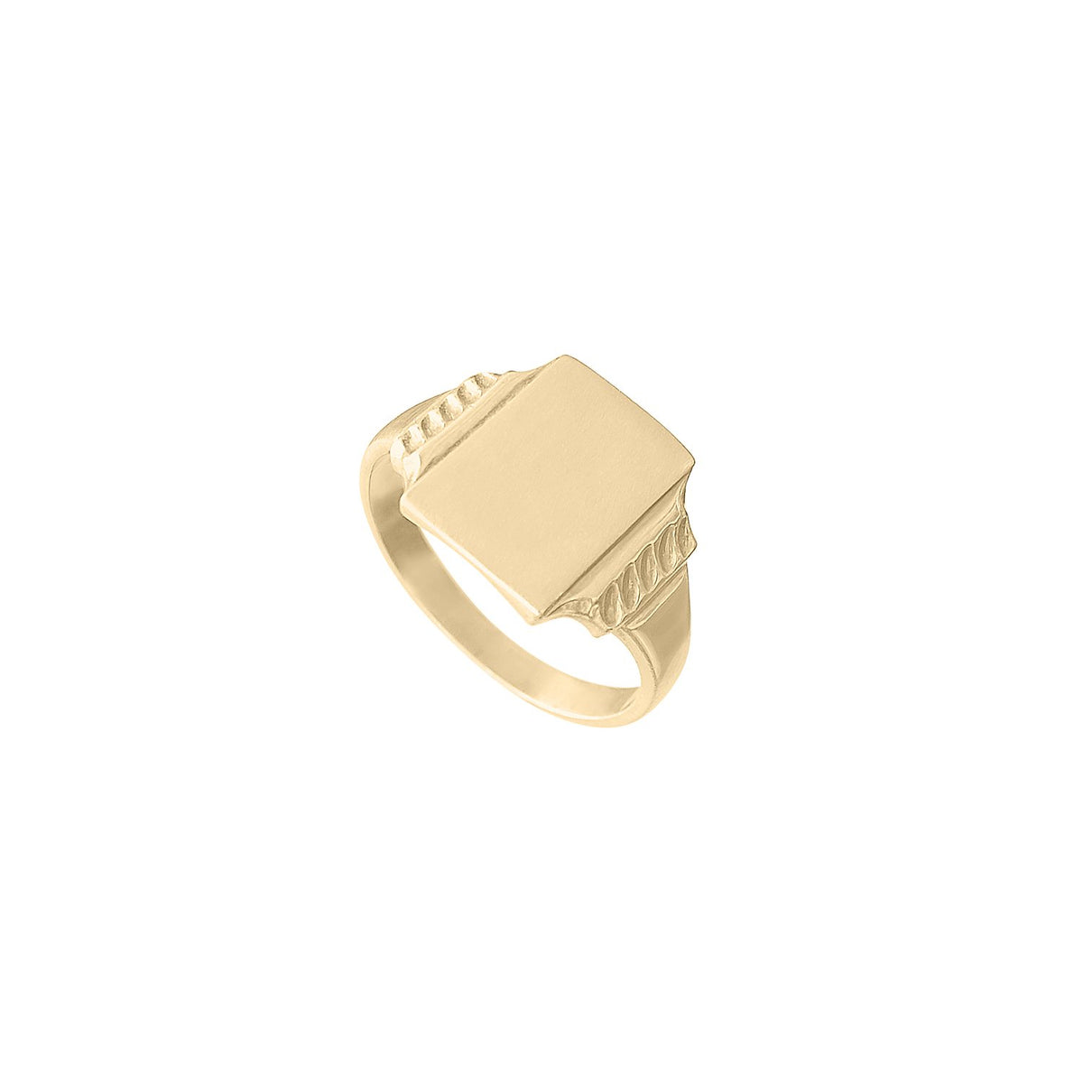 Vintage 10k Signet Ring Rectangle by Fewer Finer