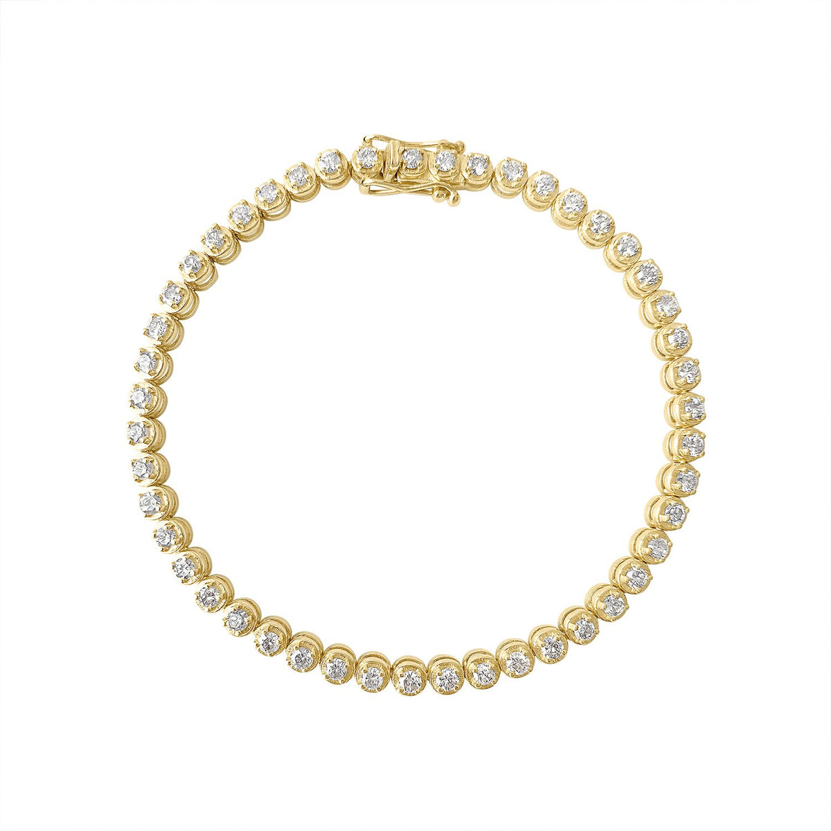Vintage Round Bezel Tennis Bracelet by Fewer Finer