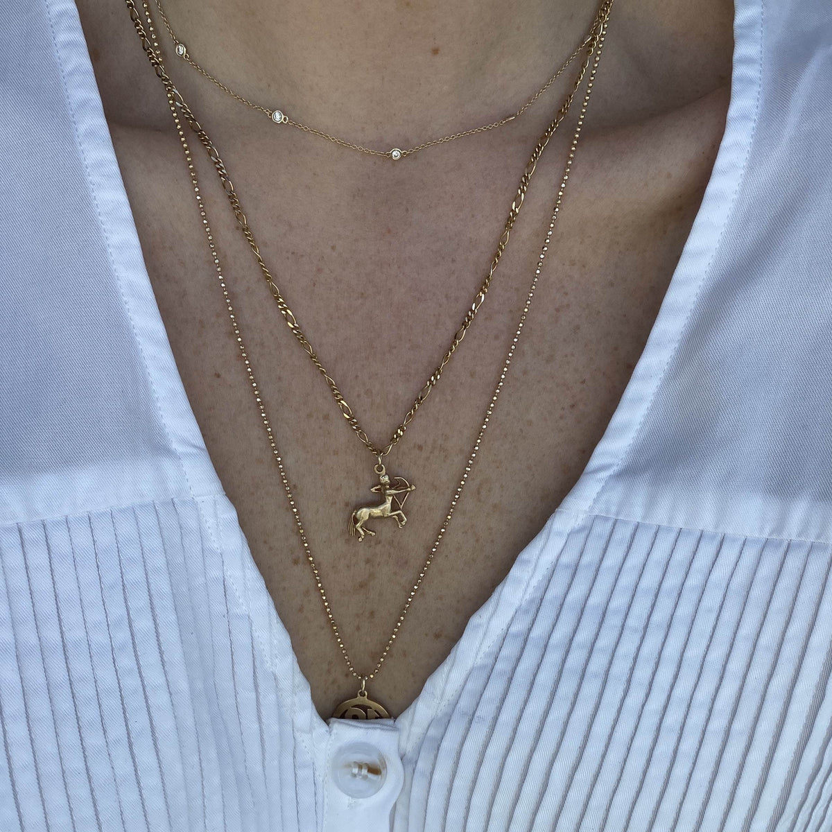 Vintage Sagittarius Zodiac Horoscope Charm for Men and Women