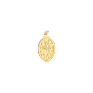 Vintage Shield Shape Miraculous Mary Charm for Women
