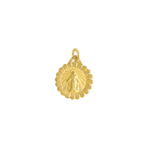 Vintage Shield Shape Miraculous Mary Charm by Fewer finer