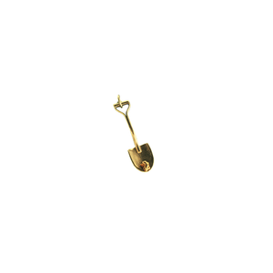 Vintage Shovel with Gold Nugget Charm by Fewer finer