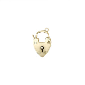 Vintage Small Heart Lock Charm by Fewer Finer