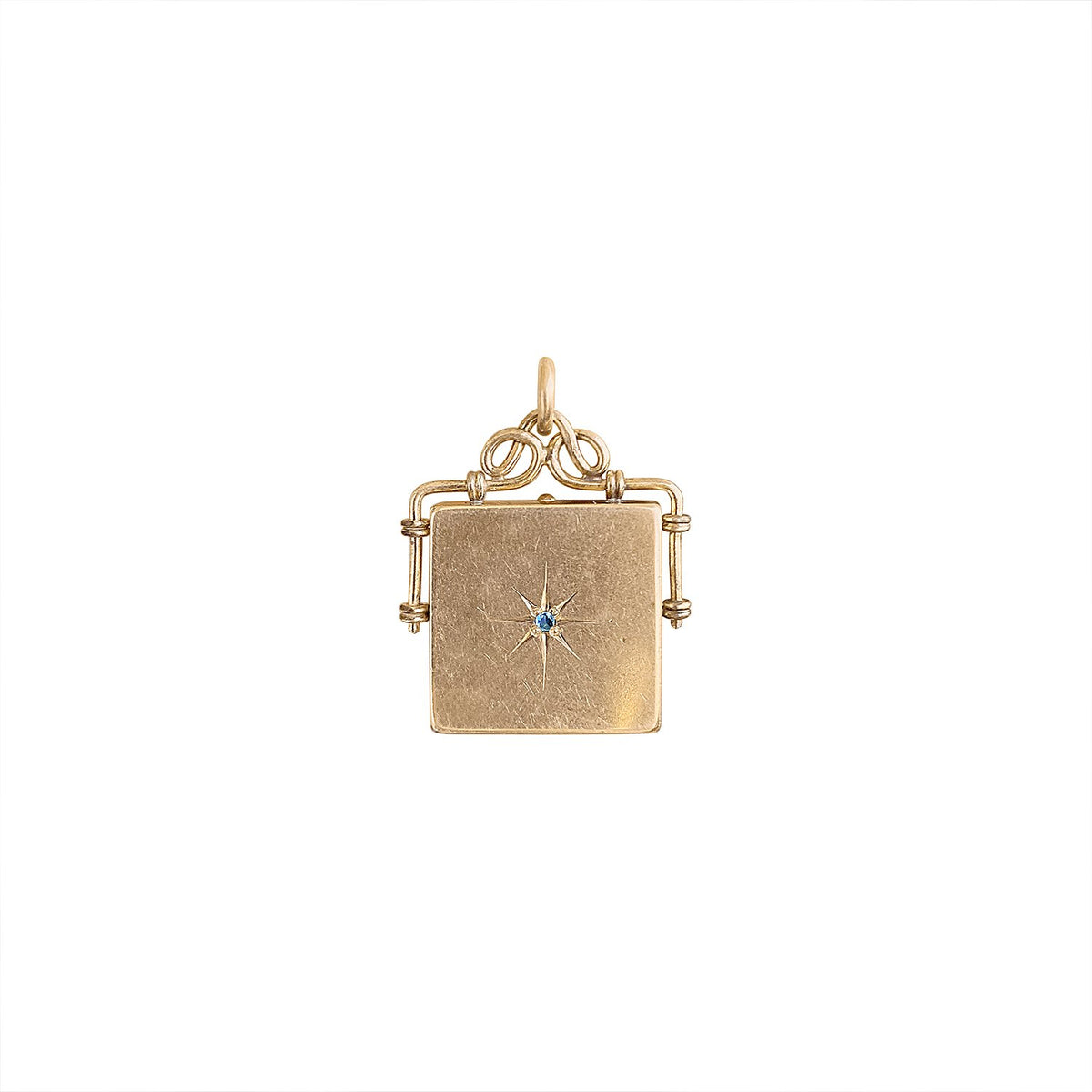 SOLD Vintage Square Locket with Diamond