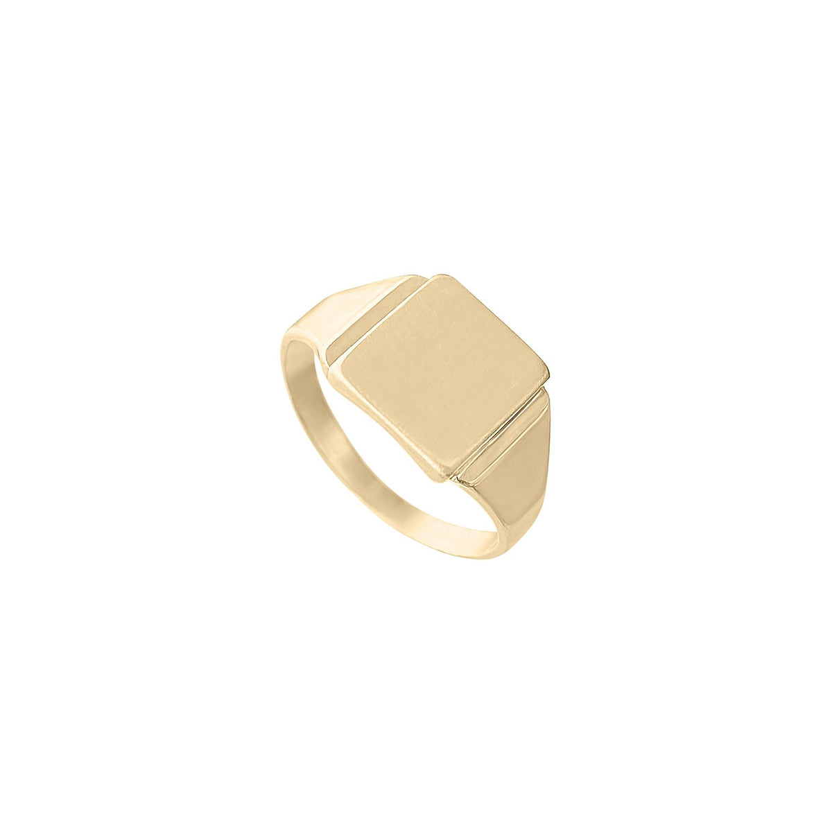 Vintage Signet Ring 14k Square by Fewer Finer