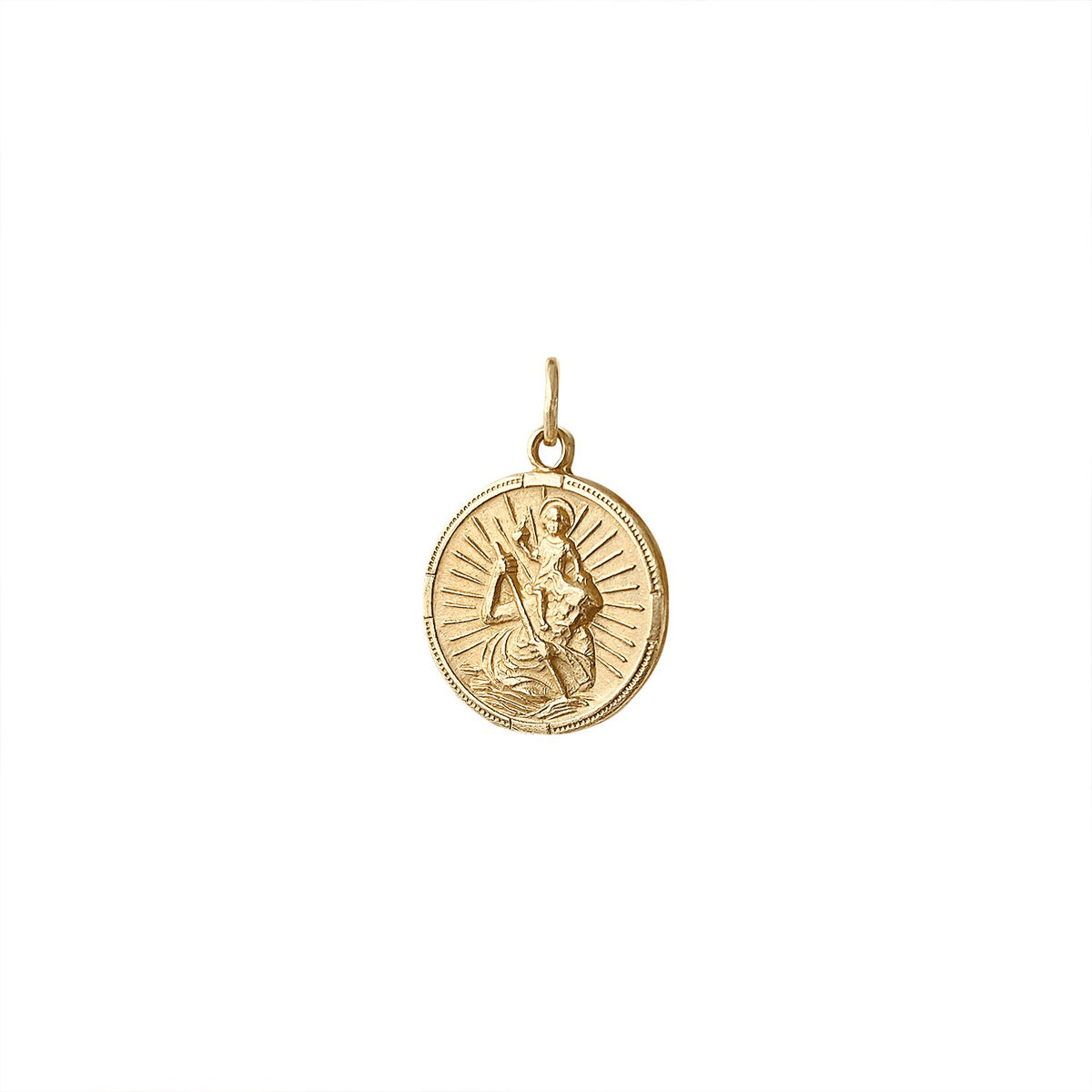 Vintage St. Christopher Be My Guide Charm by Fewer Finer