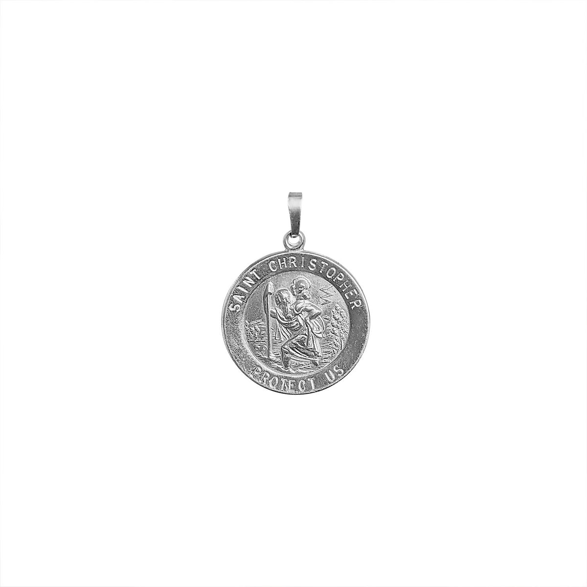 Vintage St. Christopher White Gold Charm by Fewer Finer