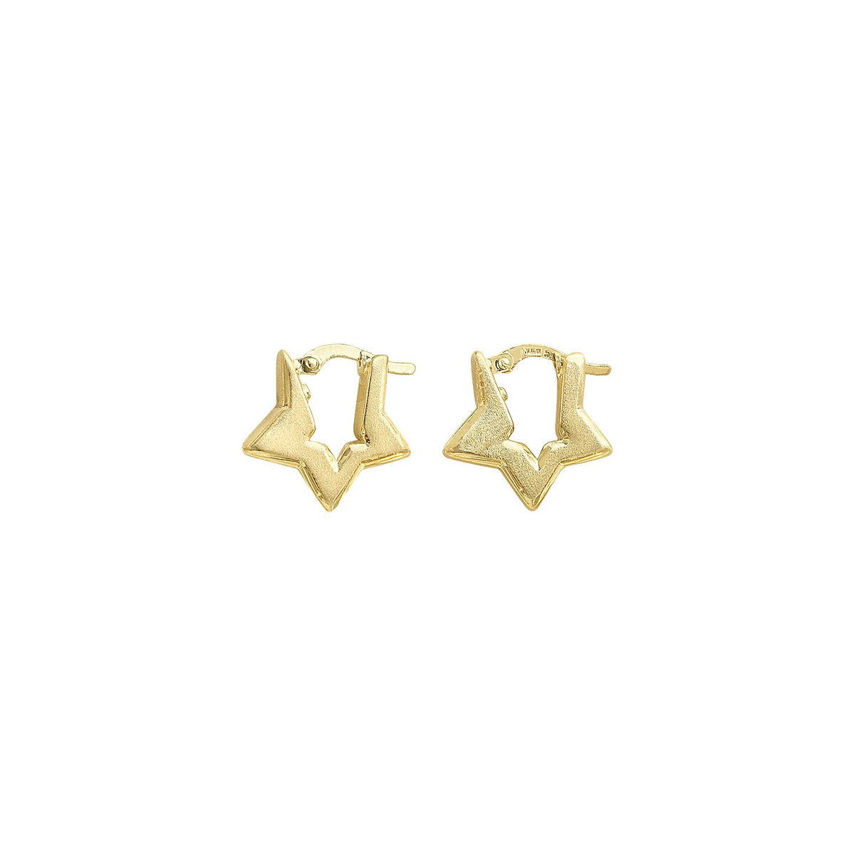 Vintage Star Hoop Earrings by Fewer Finer