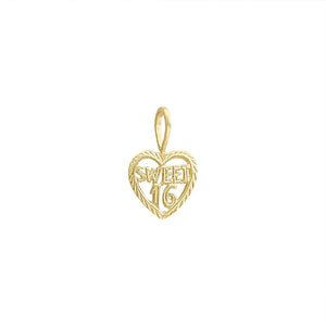 Vintage Sweet 16 Heart Charm by Fewer Finer