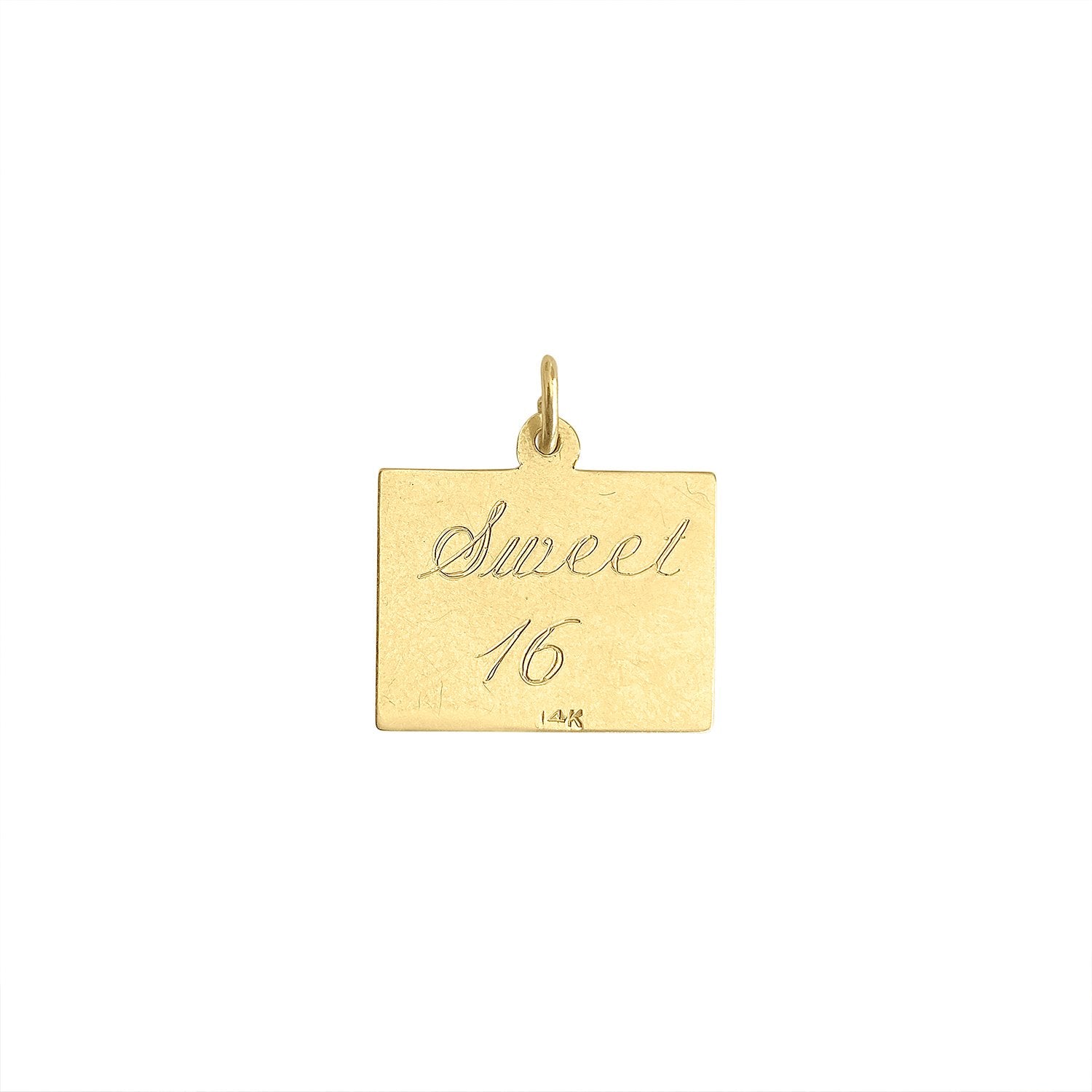 Vintage Happy Birthday 'Sweet Sixteen' Card Charm
