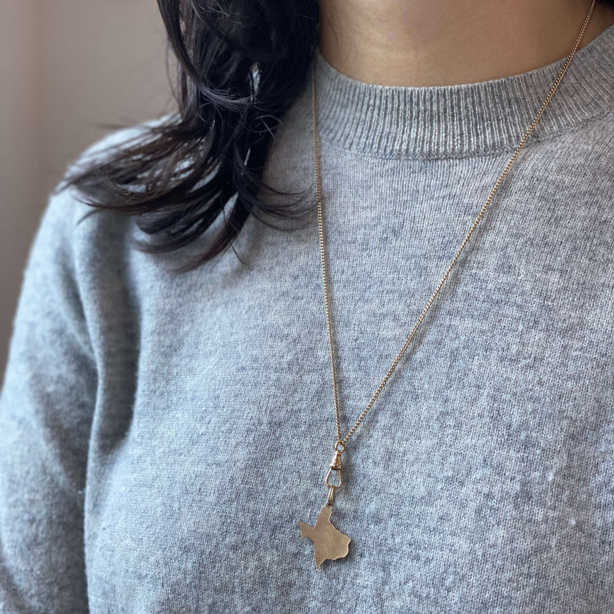 14k Gold Vintage Texas State Charm