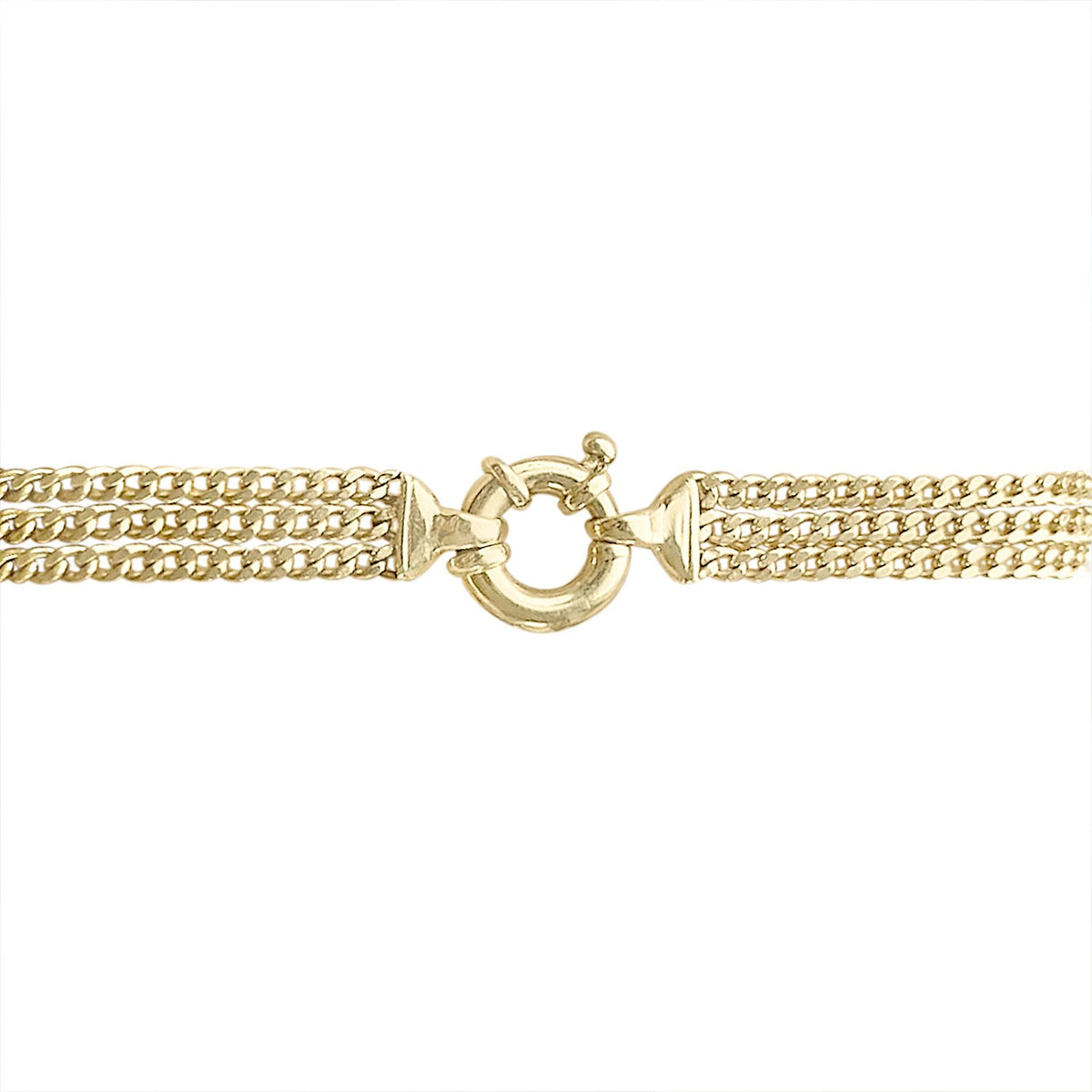 Vintage Triple Row Cuban Chain Bracelet by Fewer Finer