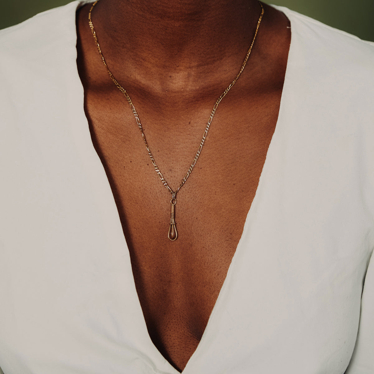 14k gold Vintage Whisk Charm