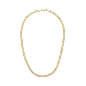 Vintage Woven Wide Chain Necklace by Fewer Finer