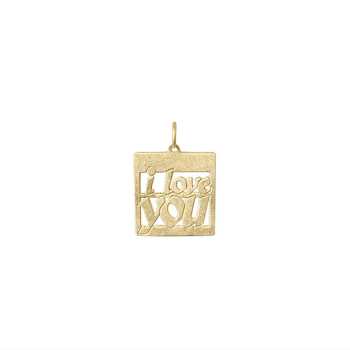 Vintage Framed "I Love You" Charm by Fewer Finer