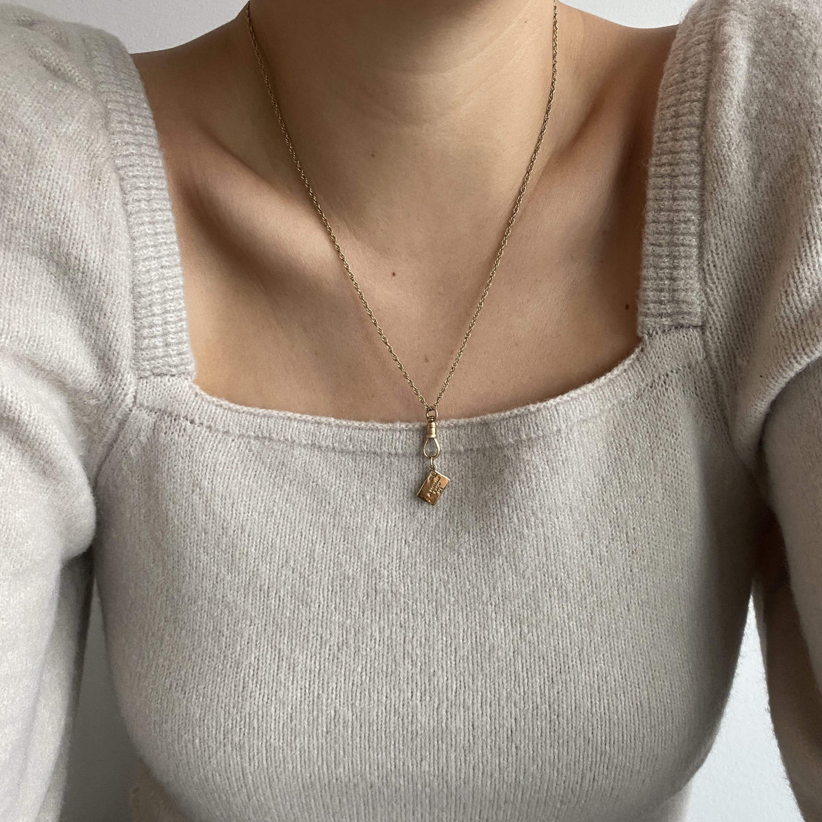 Vintage 'I Love You' Message Charm for Women