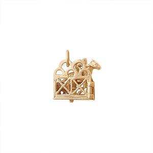 Vintage "They're Off" Race Horse Charm by Fewer Finer