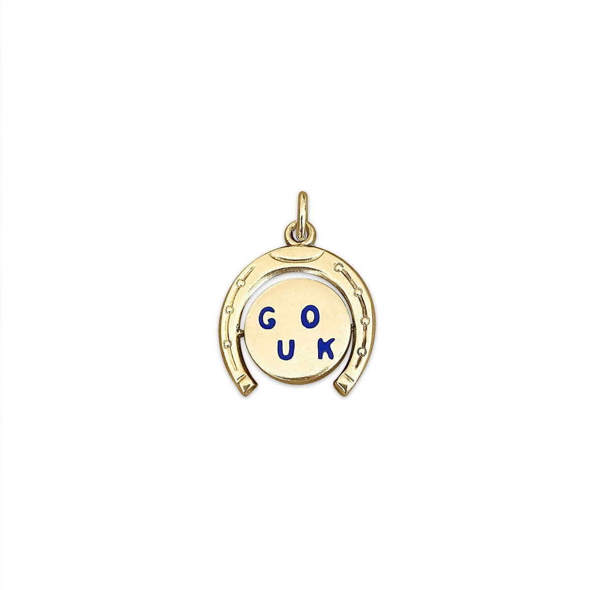 Vintage Horseshoe Spinner Charm by Fewer Finer