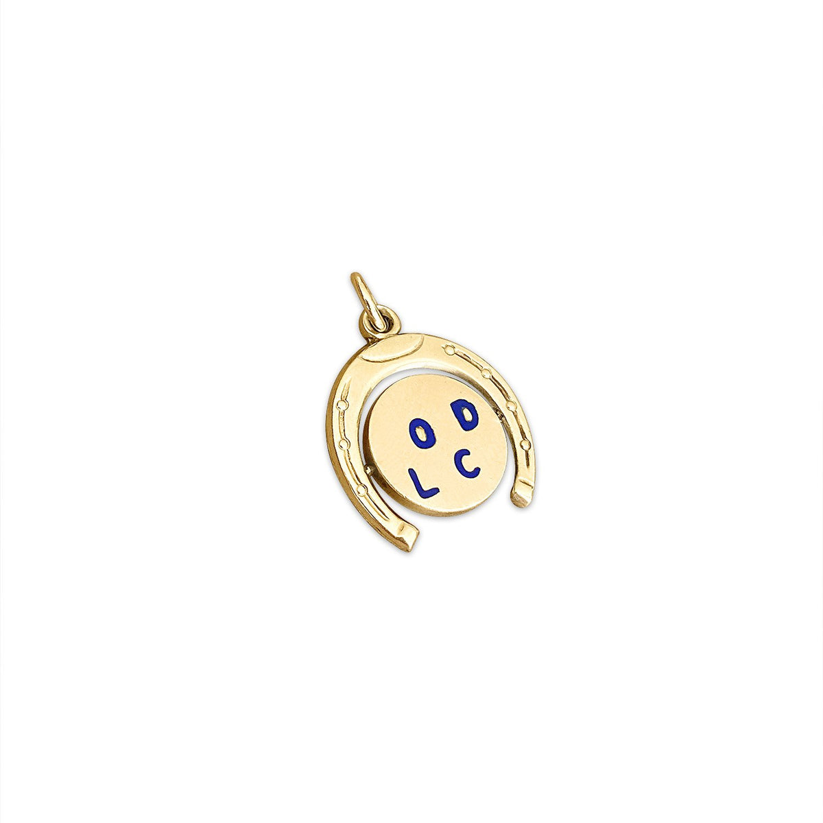 Vintage 14k gold Horseshoe Spinner Charm 