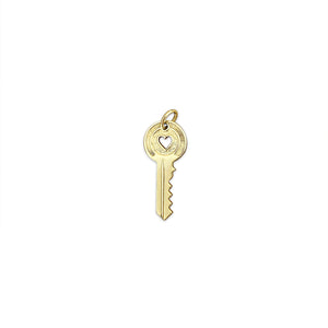 Vintage Heart Key Charm by Fewer Finer