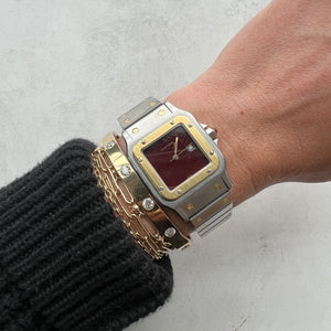 SOLD Vintage Cartier Santos Galbee 29mm Two Tone Watch