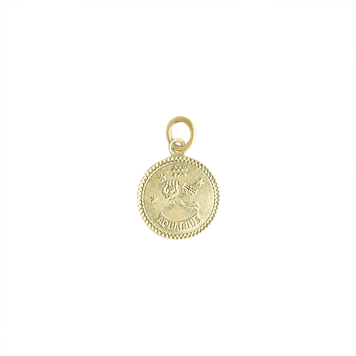 SOLD Vintage Petite Aquarius Circle Charm