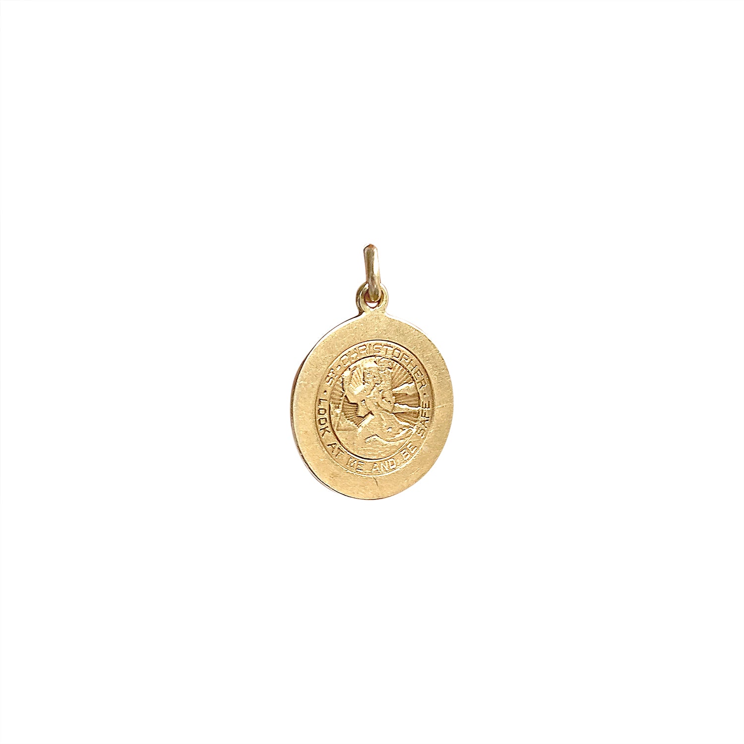 Vintage St.Christopher Be Safe Charm - Fewer Finer 