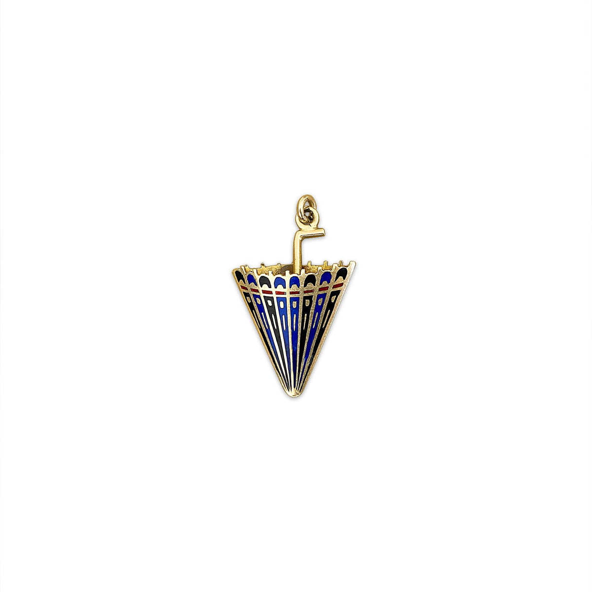 Vintage Enamel Umbrella Charm by Fewer Finer