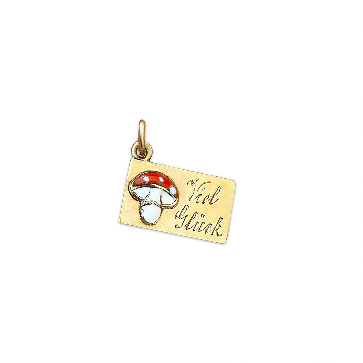 SOLD Vintage Mushroom "Good Luck" Charm