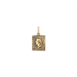 Vintage Stamp Charm by Fewer Finer