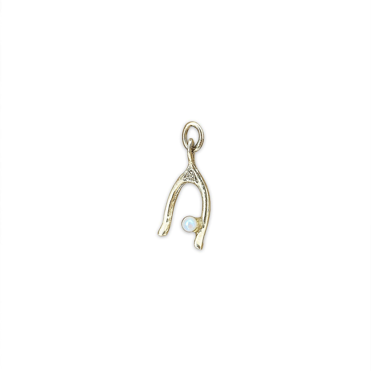 SOLD Vintage Wishbone and Pearl Charm