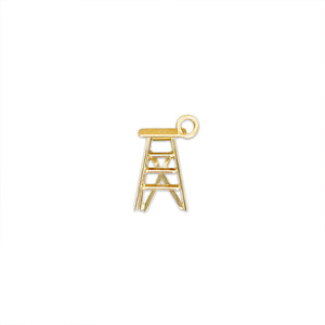 14k gold Vintage Ladder Charm 