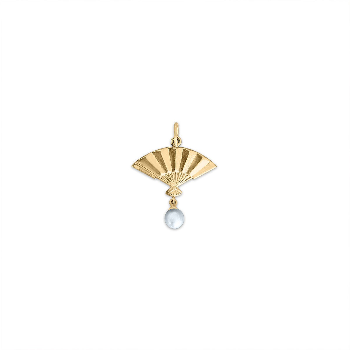 SOLD Vintage Fan with Pearl Charm