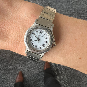 SOLD Vintage Cartier Santos Octagon Steel Watch