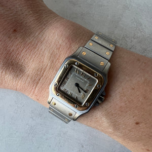 Vintage Cartier Santos Galbée Two Tone Watch - Fewer Finer