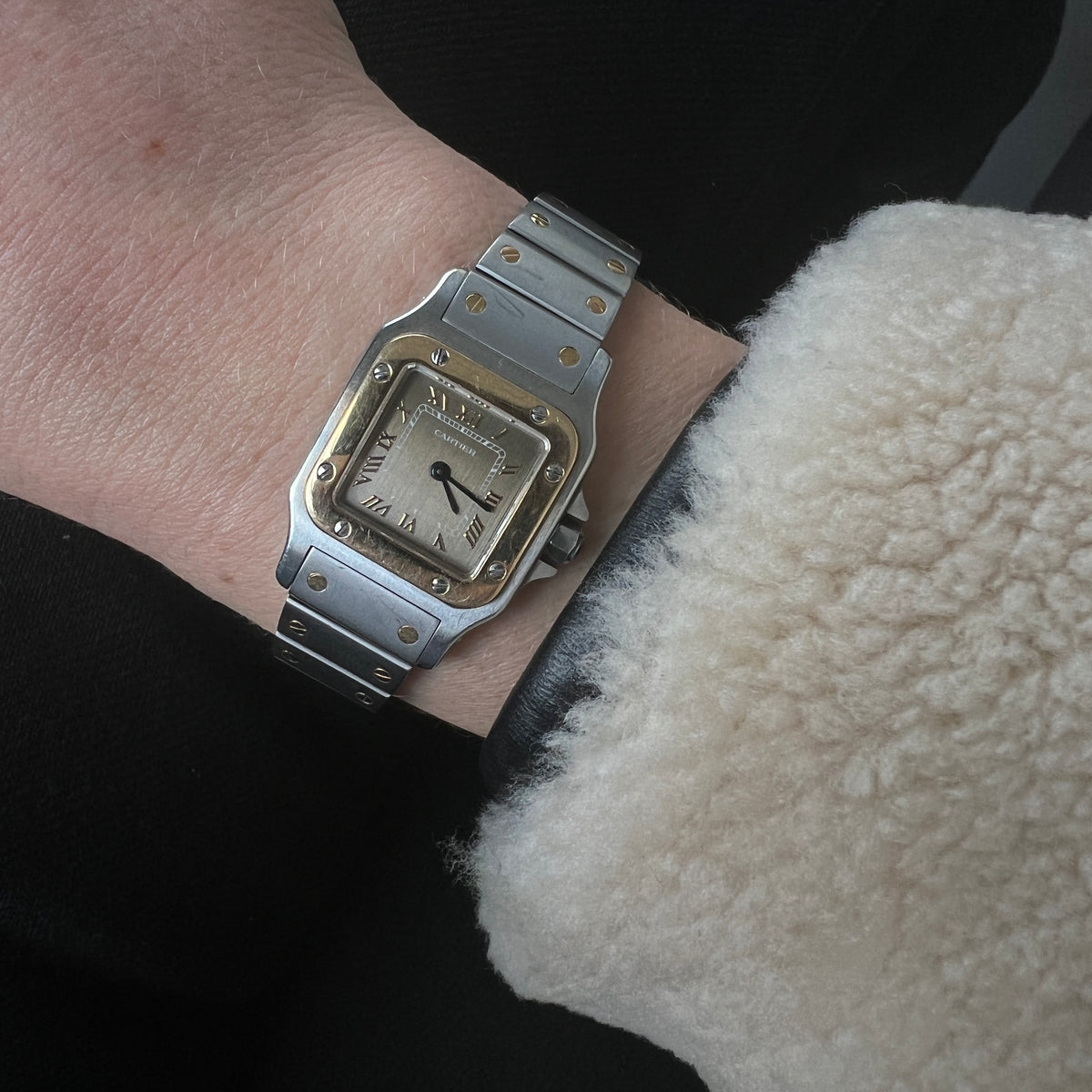 Vintage Cartier Santos Galbée Two Tone Watch - Fewer Finer