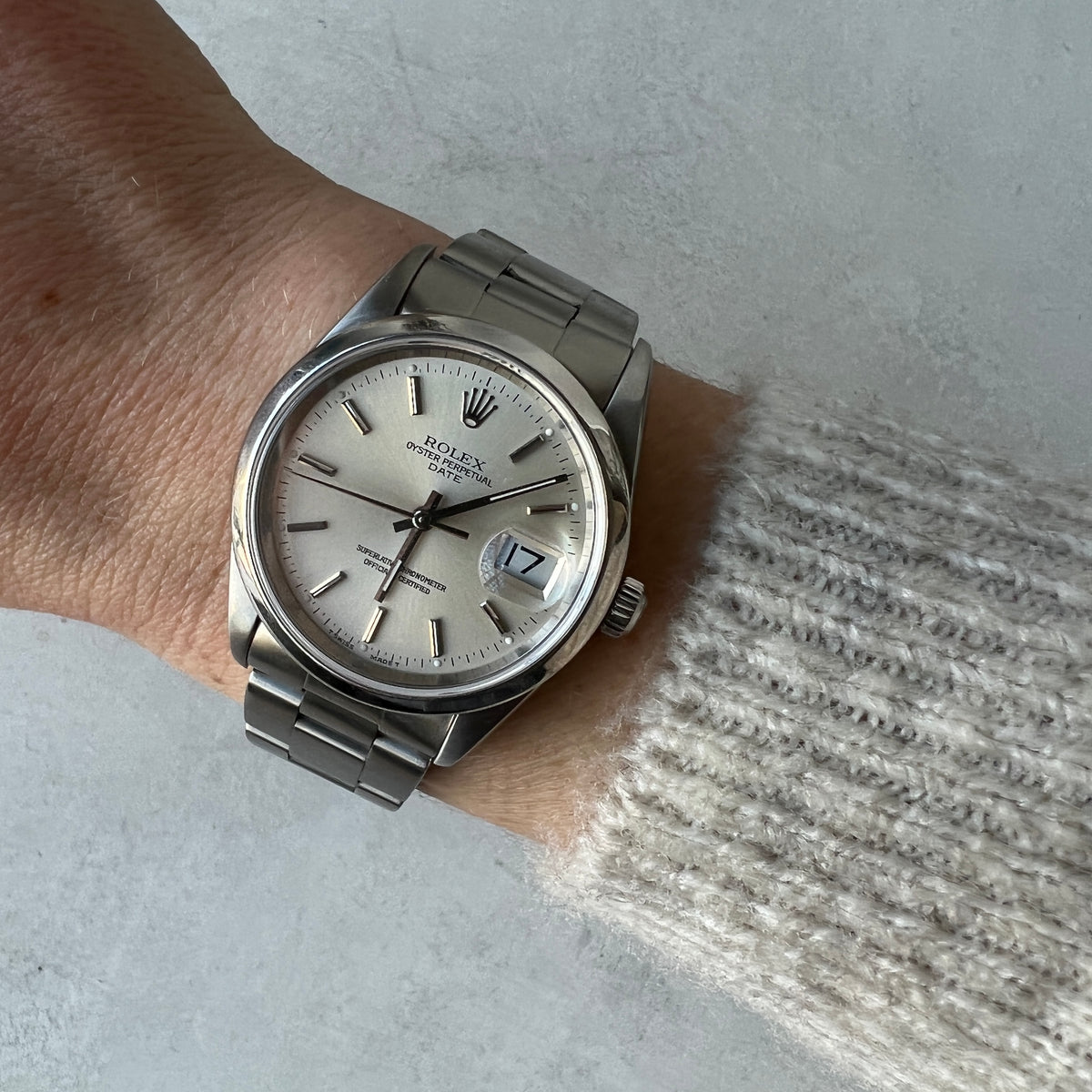 Vintage Rolex Oyster Perpetual Date Steel Watch - Fewer Finer