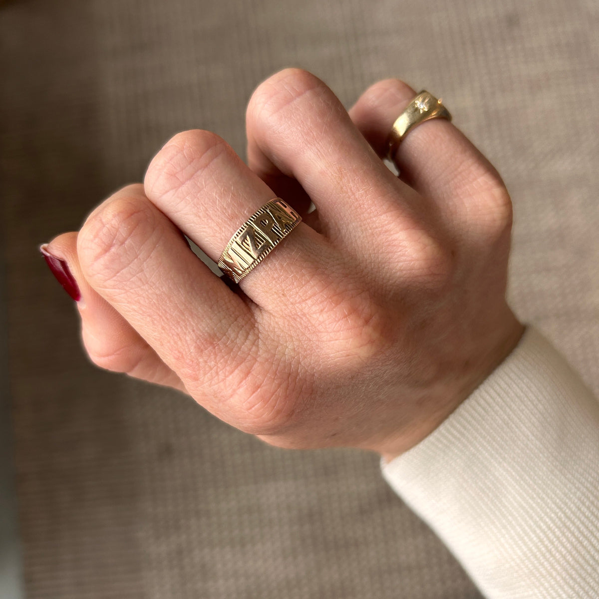 vintage mizpah ring 