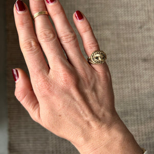 vintage knotted pinky ring 