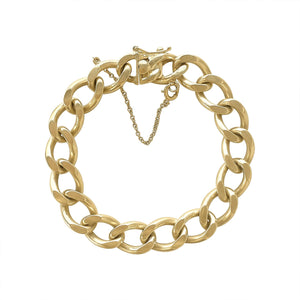 vintage curb link gold bracelet
